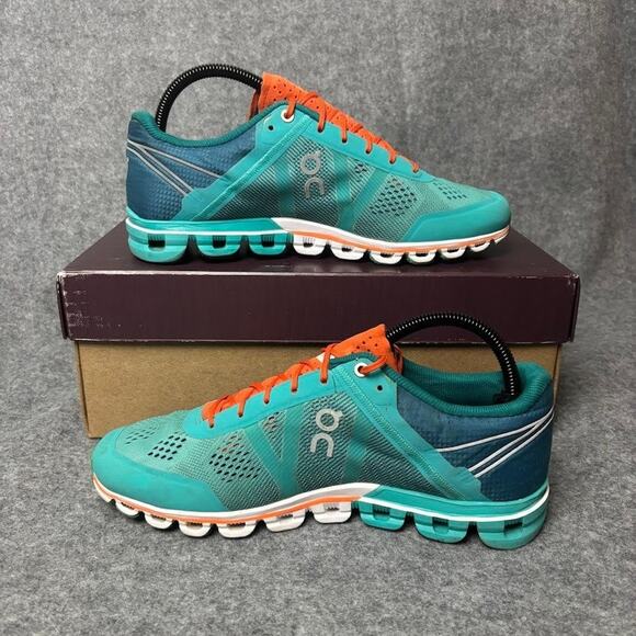 On Cloudflow Teal Blue Athletic Sneakers Walking Running Shoes Women Size 9.5 US - Picture 2 of 8